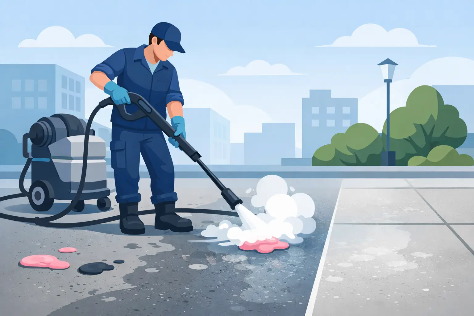 Commercial Gum Removal Service That Restores Concrete