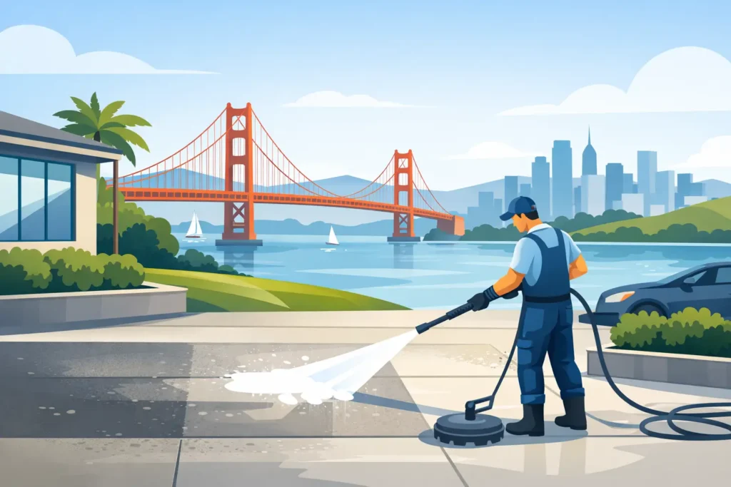 Concrete Cleaning That Protects Bay Area Property