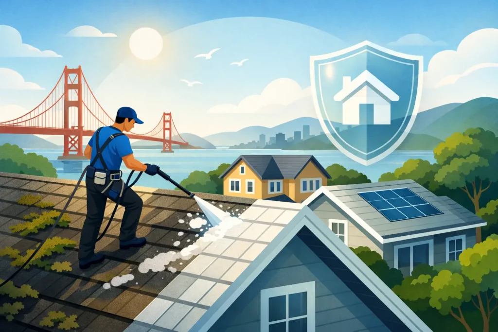 Roof Cleaning That Protects Bay Area Homes
