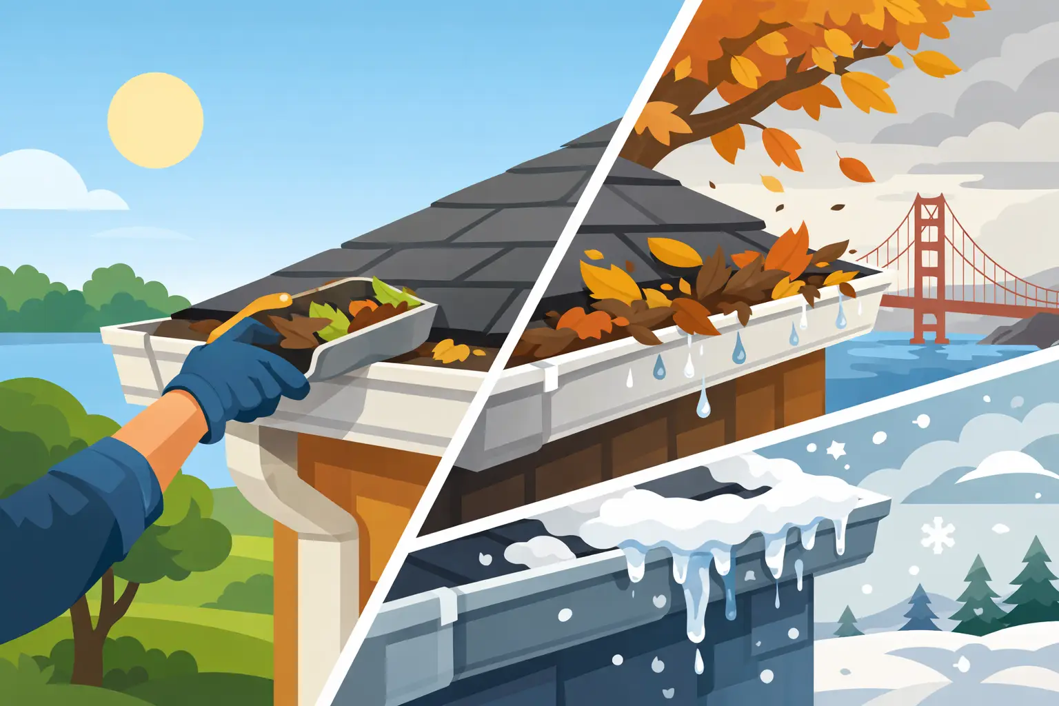 When Should Gutters Be Cleaned? Bay Area Timing