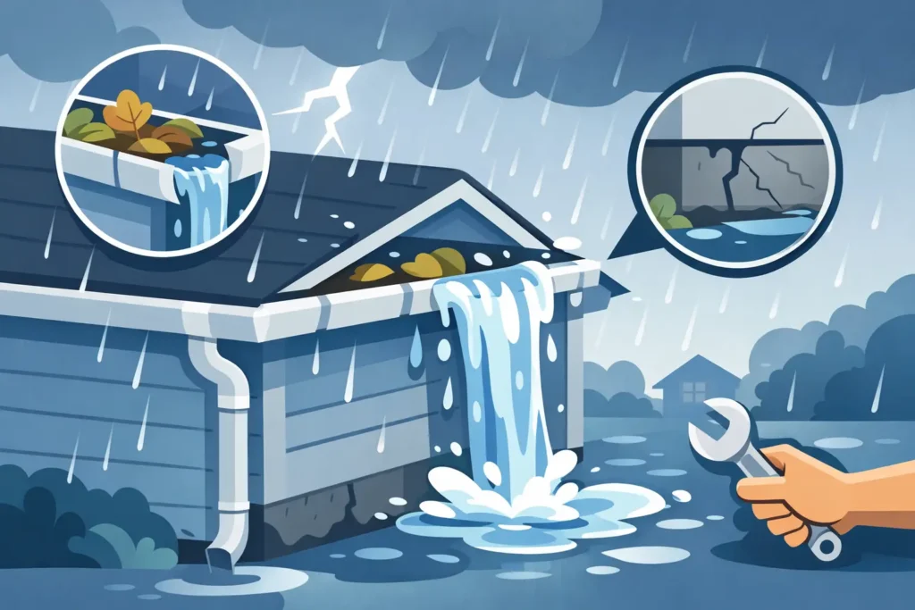 How to Prevent Gutter Overflow Damage Fast