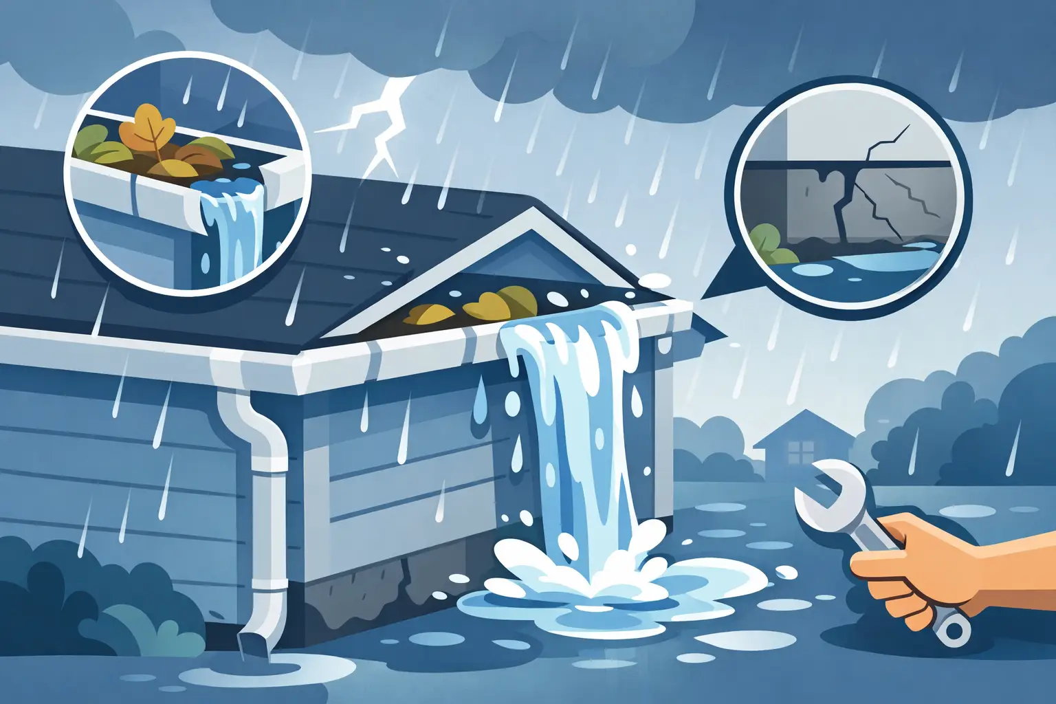 How to Prevent Gutter Overflow Damage Fast