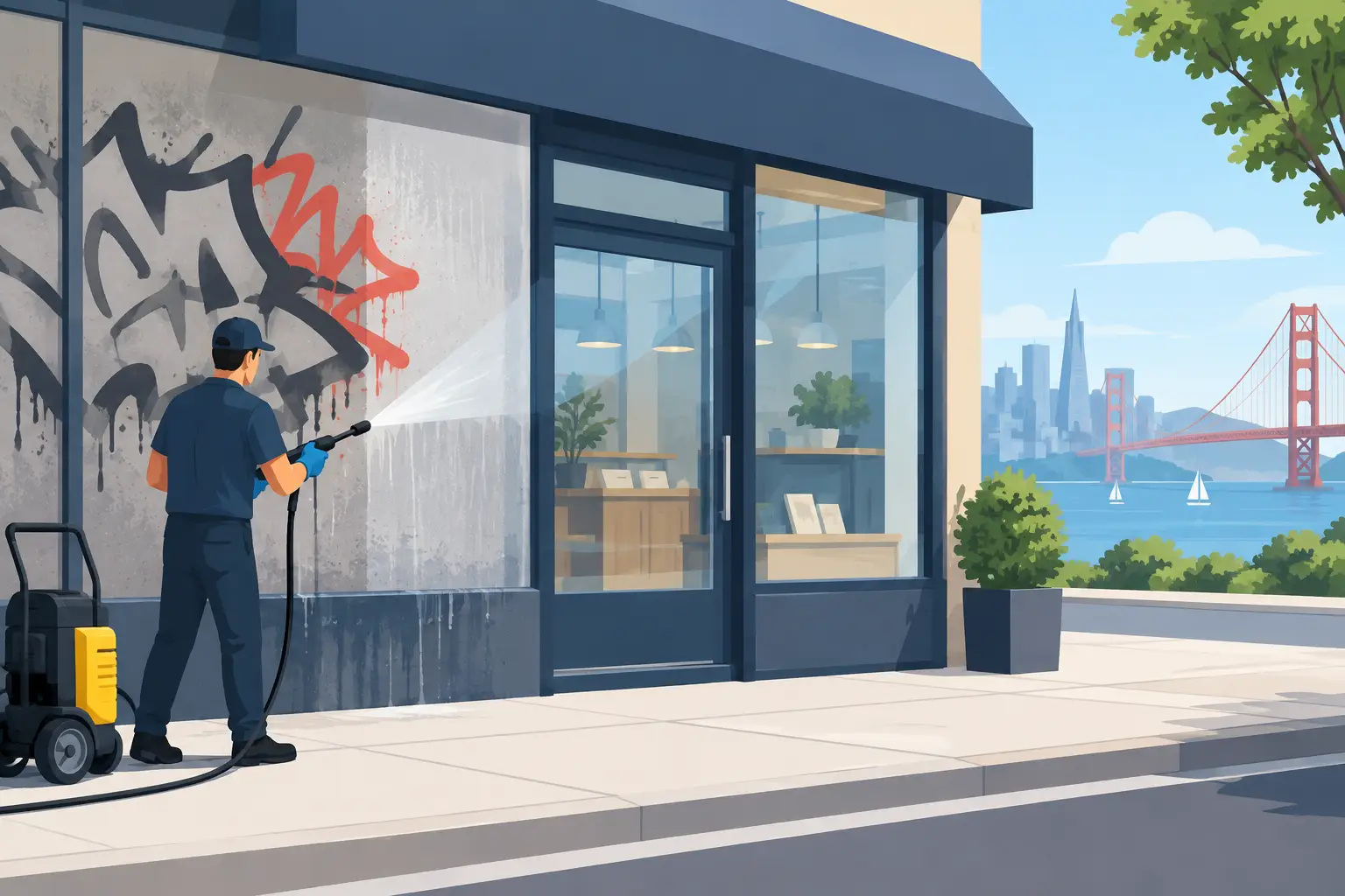 Storefront Graffiti Removal Guide for Bay Area Shops